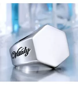 Мужской перстень-печатка из стали EVERIOT --SR-BR-534-N с надписью