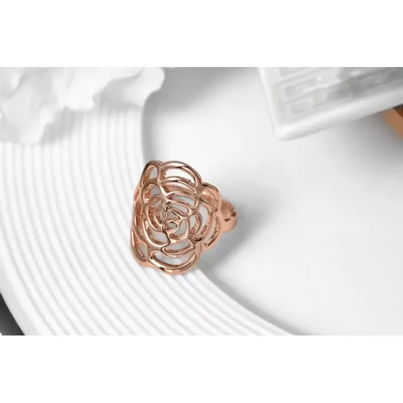 Кольцо ROZI RG-88230 со стилизованной розой