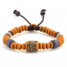 Браслет из бусин из кости Everiot VD-MJ-1808 оранжевый
