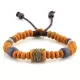 Браслет из бусин из кости Everiot VD-MJ-1808 оранжевый