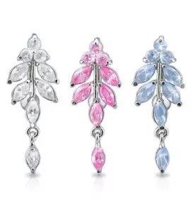 Украшение для пирсинга пупка Pirslab NTRT3625 из титана с фианитами