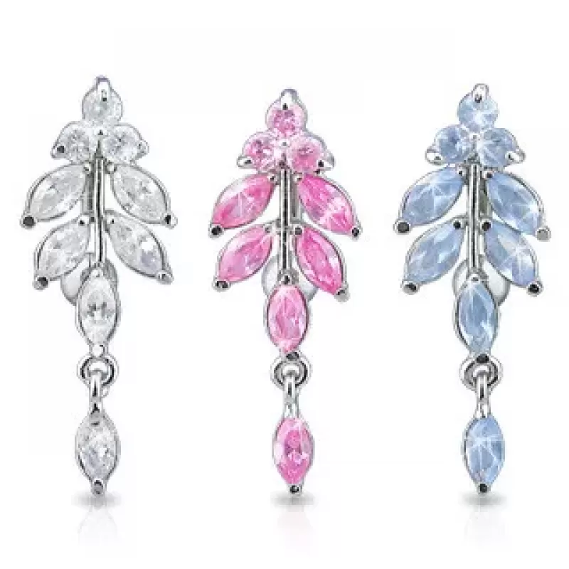 Украшение для пирсинга пупка Pirslab NTRT3625 из титана с фианитами