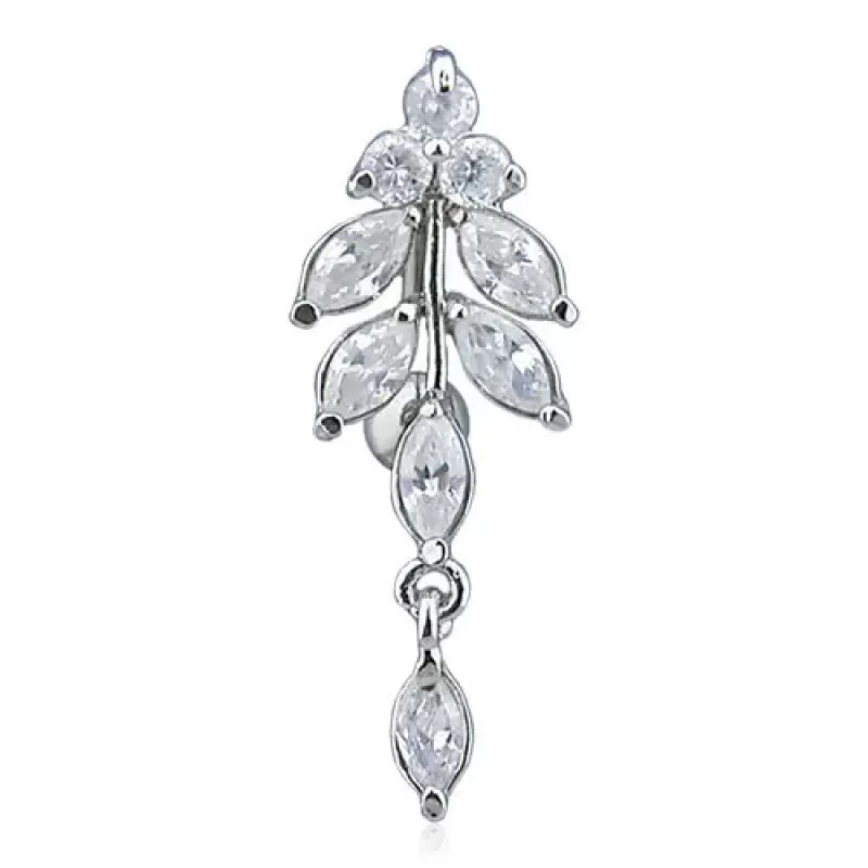 Украшение для пирсинга пупка Pirslab NTRT3625 из титана с фианитами