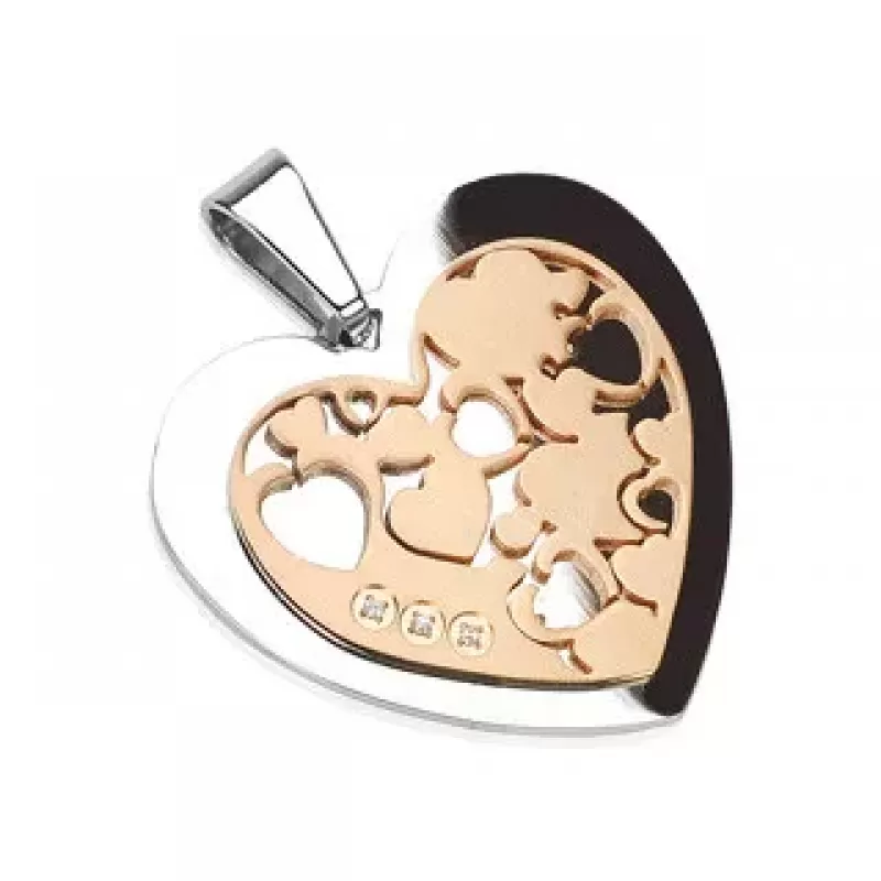 Кулон в форме сердца TATIC SSPL-5486R