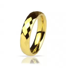 Кольцо из вольфрама TATIC TU-010G с ромбовидными гранями