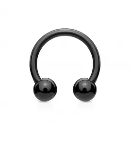 Циркуляр (подкова) с внешней резьбой из акрила PiercedFish HXA пирсинг в септум, хрящ уха, бровь, нос, губу, пупок, соски, смайл