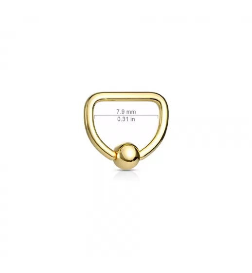 Серьга из стали PiercedFish RSDT для пирсинга септума и хеликса