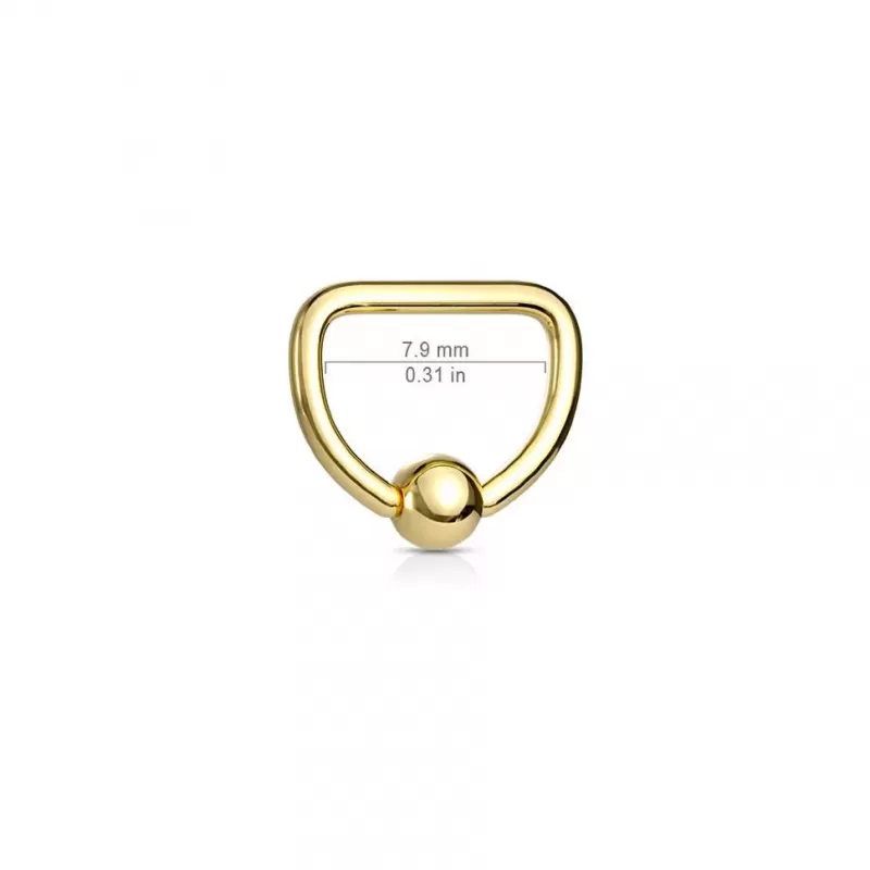 Серьга из стали PiercedFish RSDT для пирсинга септума и хеликса