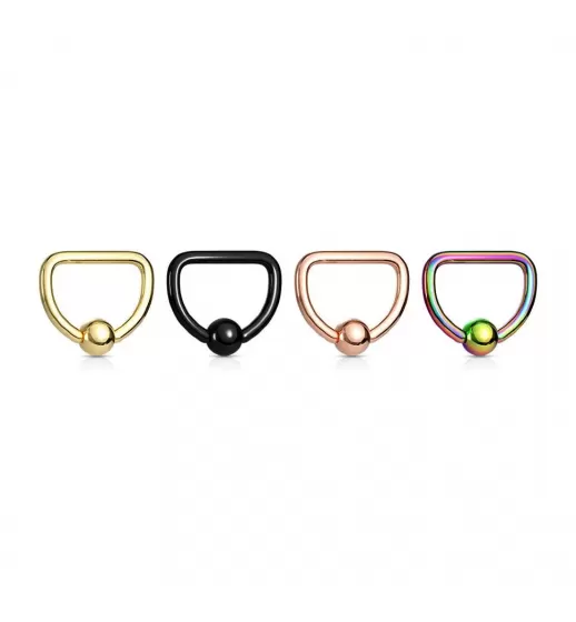 Серьга из стали PiercedFish RSDT для пирсинга септума и хеликса