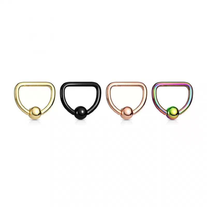 Серьга из стали PiercedFish RSDT для пирсинга септума и хеликса