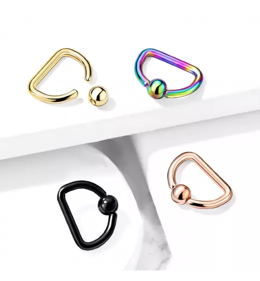 Серьга из стали PiercedFish RSDT для пирсинга септума и хеликса