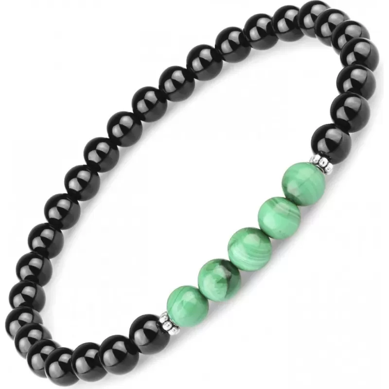 Браслет Everiot Select LNS-8038 из оникса и малахита