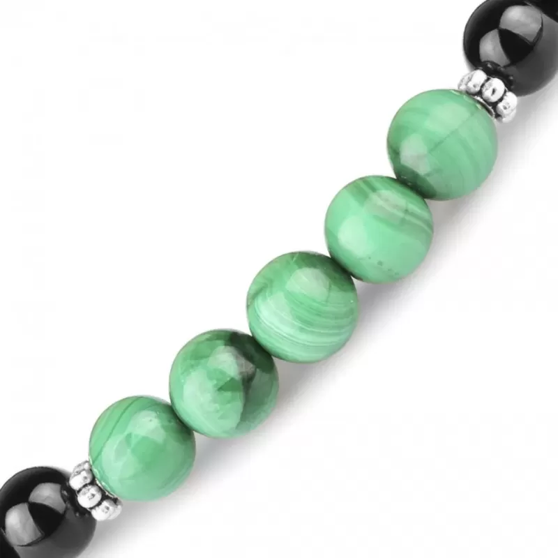 Браслет Everiot Select LNS-8038 из оникса и малахита