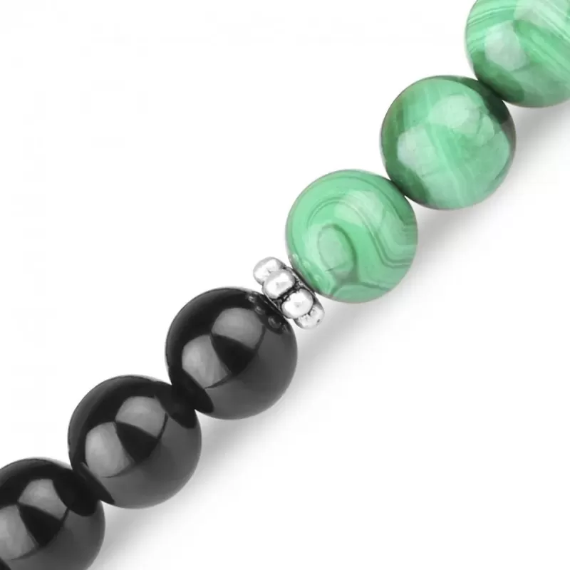 Браслет Everiot Select LNS-8038 из оникса и малахита