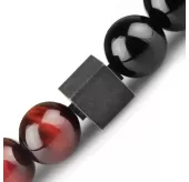 Браслет из агата и камня бычий глаз на резинке Everiot Select LNS-2120