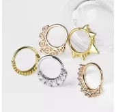 Серьга кольцо из латуни PiercedFish --SEP3-22 для пирсинга септума или хряща уха
