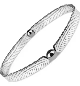 Браслет ручной работы на резинке Everiot Select LNS-2021 из бусин гематита