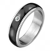 Кольцо из титана Spikes R-TI-4403 с фианитом