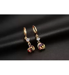 Серьги Everiot RR-XP-1437-MC с разноцветным фианитом