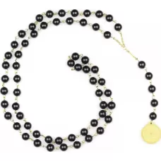 Мужской розарий из агата с подвеской Everiot Select LNS-3033 с крестом и молитвой Отче Наш на испанском языке