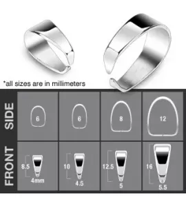 Ушко для кулонов Spikes CLASP2 из стали