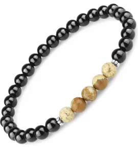 Браслет Everiot Select LNS-8039 из оникса и яшмы