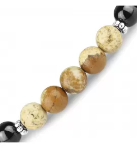 Браслет Everiot Select LNS-8039 из оникса и яшмы