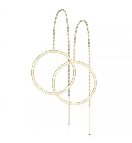 Женские серьги-протяжки из стали TATIC SE3645 с кольцами