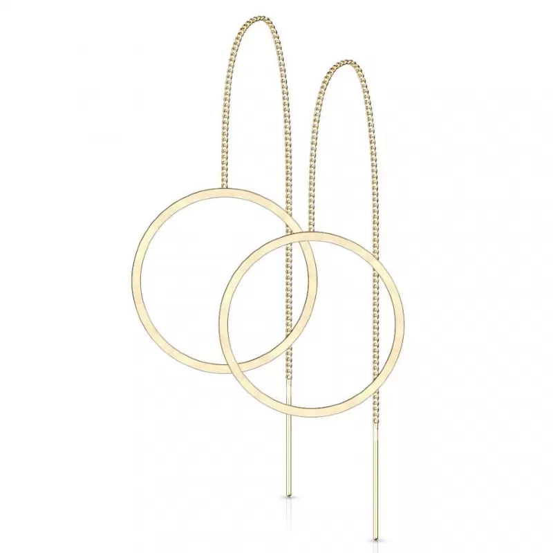 Женские серьги-протяжки из стали TATIC SE3645 с кольцами