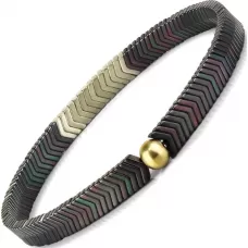 Браслет ручной работы на резинке Everiot Select LNS-2022 из бусин гематита