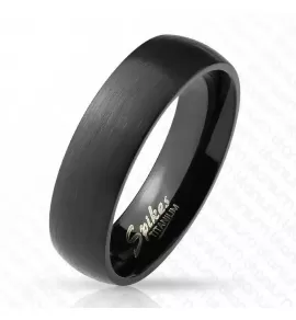 Кольцо из титана  Spikes R-TM-3882 черное матовое