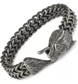 Мужской браслет-цепочка с головой волка Everiot SB-ZS-7736/SB-ZS-9819 из стали