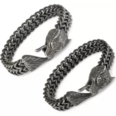 Мужской браслет-цепочка с головой волка Everiot SB-ZS-7736/SB-ZS-9819 из стали