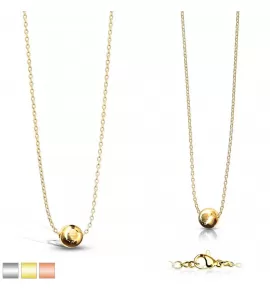 Минималистичное колье из цепочки с подвеской-шариком TATIC SNP-1460 из стали