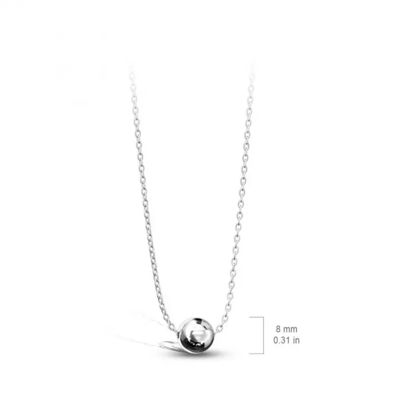 Минималистичное колье из цепочки с подвеской-шариком TATIC SNP-1460 из стали
