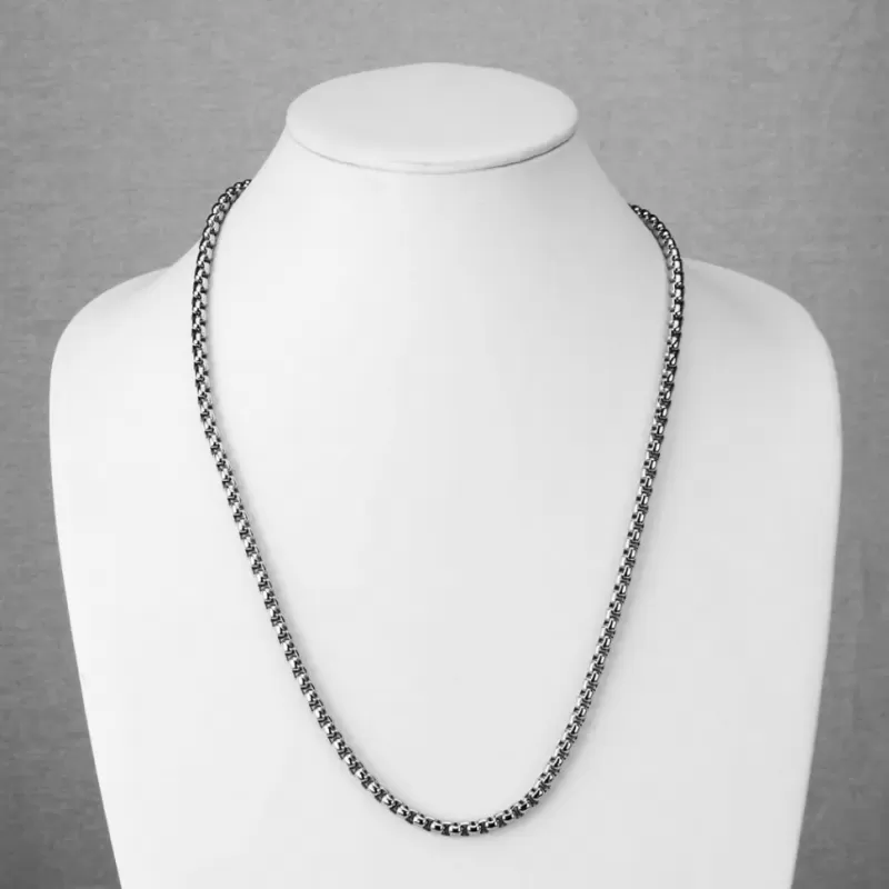 Мужская цепочка из медицинской стали Spikes SSNQ-4041 венецианское плетение