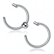 Набор 2 шт. серьга для имитации пирсинга PiercedFish SET-RSFX-0022-ST из стали, на хрящ ух, хеликс, губу, нос