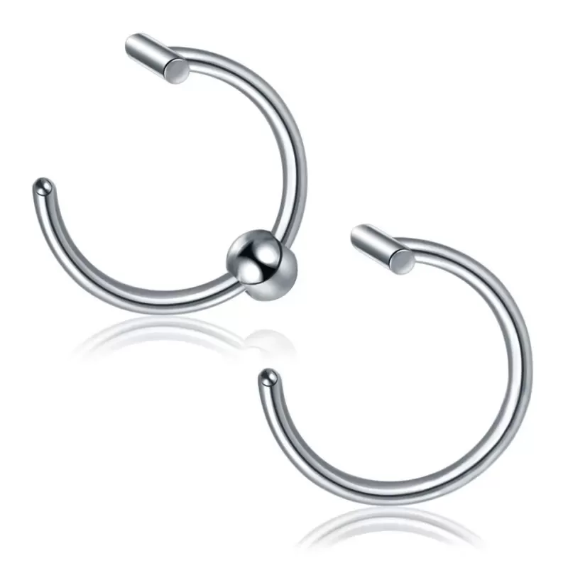Набор 2 шт. серьга для имитации пирсинга PiercedFish SET-RSFX-0022-ST из стали, на хрящ ух, хеликс, губу, нос