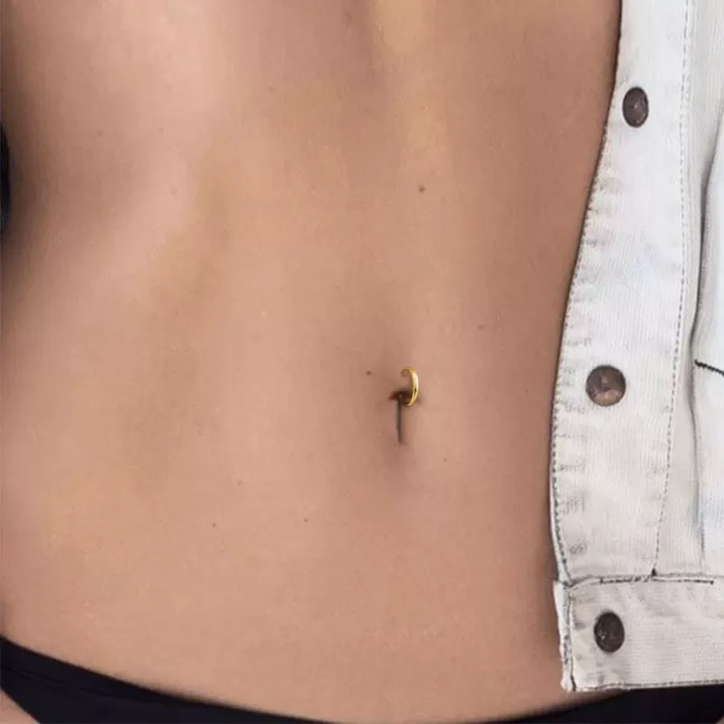 Синее кольцо кликер из стали PiercedFish PC3-B серьга для пирсинга септума, трагуса и хеликса, брови, губ, сосков, пупка (от 6 мм до 12 мм)