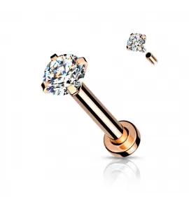 Серьга лабрет из стали PiercedFish LSI037T-RDC для пирсинга губ, носа, уха