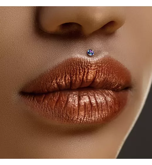 Серьга лабрет из стали PiercedFish LSI037T-RDC для пирсинга губ, носа, уха