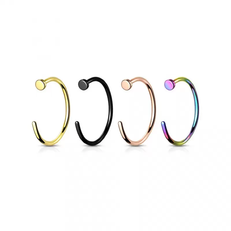 Кольцо из титана незамкнутое Pirslab T23NOH2-RD серьга для пирсинга септума и крыла носа