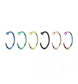 Кольцо из титана незамкнутое Pirslab T23NOH2-RD серьга для пирсинга септума и крыла носа