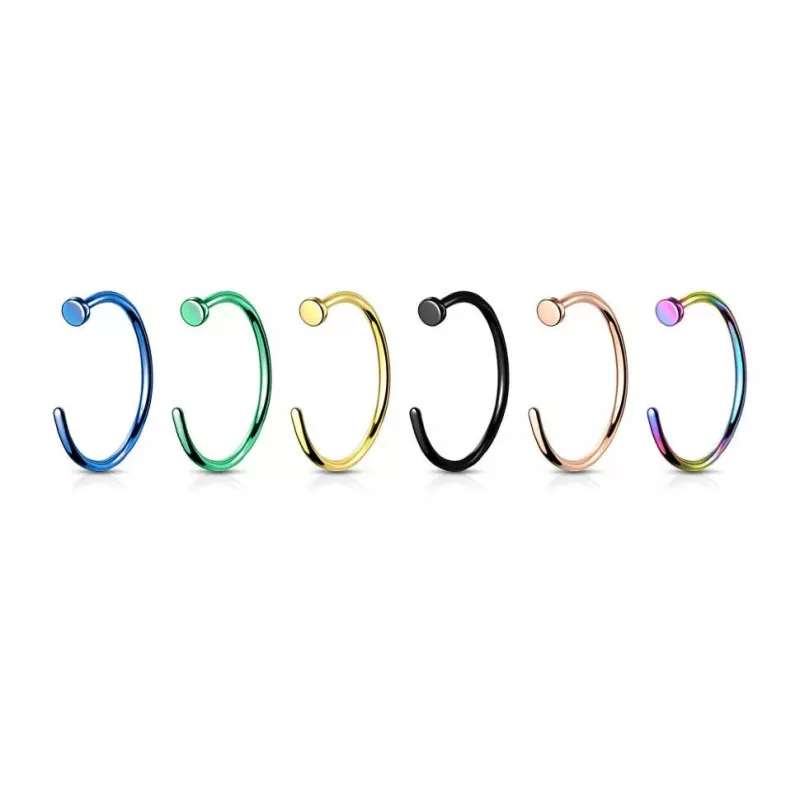 Кольцо из титана незамкнутое Pirslab T23NOH2-RD серьга для пирсинга септума и крыла носа