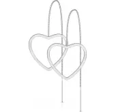 Серьги-протяжки женские из стали TATIC SE3647 с сердцем