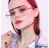 Серьги-протяжки женские из стали TATIC SE3647 с сердцем