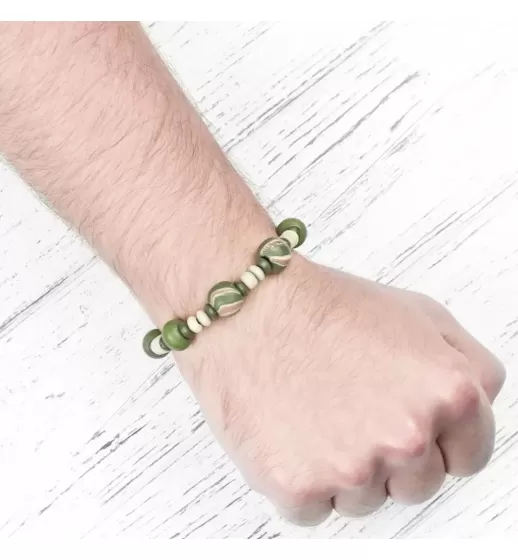Браслет Everiot VD-MJ-1806 бежево-зеленый