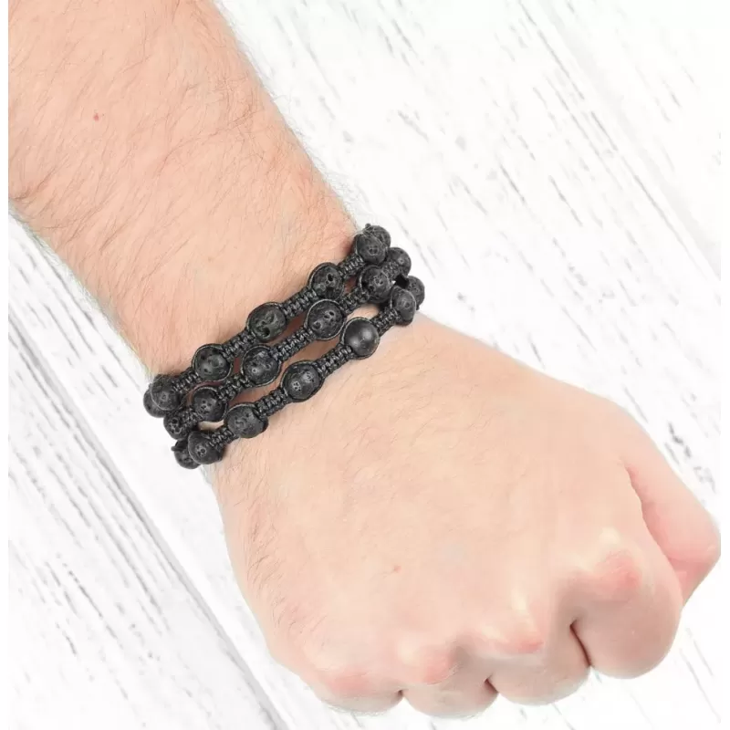 Браслет-спираль Everiot Select LNS-0108 из лавы (базальта)