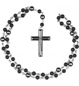 Мужской розарий Everiot Select LNS-3006 из натурального агата и гематита