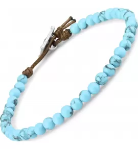 Тонкий браслет Everiot Select LNS-0235 из бирюзы